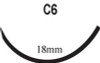 Nonabsorbable Suture with Needle LOOK® Nylon C-6 3/8 Circle Reverse Cutting Needle Size 5 - 0 Monofilament 918B Box of 12