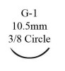 Absorbable Suture with Needle Chromic Gut G-1 3/8 Circle Precision Reverse Cutting Needle Size 6 - 0 796G Box of 12