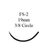 Nonabsorbable Suture with Needle Prolene Polypropylene FS-2 3/8 Circle Reverse Cutting Needle Size 3 - 0 Monofilament 8665G Box of 12