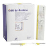Saf-T-Intima Closed IV Catheter, 24G x 3/4'' with Y Adapter, BD Vialon, Retracting Safety Needle, Yellow  383313, Box of 25