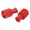 Dual Function Syringe Cap McKesson Red, Sterile MSR1500 Box of 100
