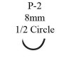 Absorbable Suture with Needle Coated Vicryl Polyglactin 910 P-2 1/2 Circle Reverse Cutting Needle Size 4 - 0 Braided J504G Box of 12