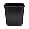 Trash Can Deskside 13-5/8 Quart Rectangular Black LLDPE Open Top FG295500BLA Pack of 1