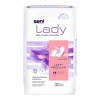 Bladder Control Pad Seni® Lady Light 8.9 Inch Length Light Absorbency Superabsorbant Core One Size  S-2P30-PS1 Pack of 30