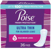 Bladder Control Pad Poise® Ultra Thin Maximum 14.1 Inch Length Heavy Absorbency Sodium Polyacrylate Core One Size  54352 Case of 72