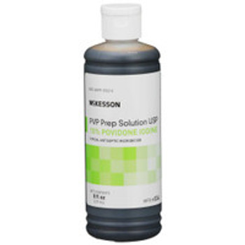 McKesson Skin Prep Solution, 10% Povidone-Iodine, 8 oz., Case of 24