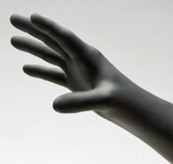 Exam Glove NitriDerm® Ultra Black X-Small NonSterile Nitrile Standard Cuff Length Textured Fingertips Black Chemo Tested / Fentanyl Tested 187050 Box of 100
