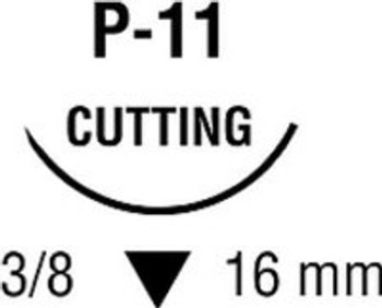 Nonabsorbable Suture with Needle Surgipro II Polypropylene P-11 3/8 Circle Precision Reverse Cutting Needle Size 6 - 0 Monofilament SP-5680G Box of 1