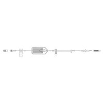 IV Pump Set Curlin® Pump Without Ports 20 Drops / mL Drip Rate 0.2 Micron Filter 98 Inch Tubing Solution 340-4130 Case of 20