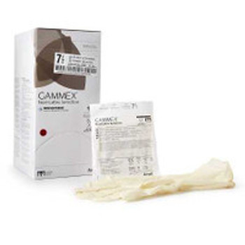 Surgical Glove GAMMEX® Non-Latex Sensitive Size 7.5 Sterile Polychloroprene Standard Cuff Length Micro-Textured Cream Chemo Tested 20277275 Box of 50