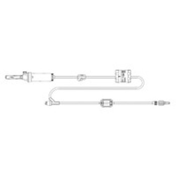 Primary IV Administration Set MedStream Gravity 1 Port 20 Drops / mL Drip Rate 0.2 Micron Filter 85 Inch Tubing Solution Flow Regulator MS955E Box of 50