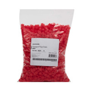 McKesson Tube Closure Polyethylene Flanged Plug Cap Red 13 mm For Use with 13 mm Blood Drawing Tubes, Glass Test Tubes, Plastic Culture Tubes NonSterile 177-118240R Bag of 1000
