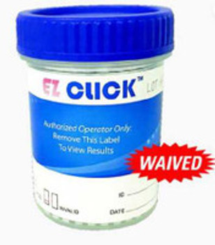 Drugs of Abuse Test Kit EZ Click AMP, BAR, BUP, BZO, COC, mAMP/MET, MDMA, MOR, MET, OXY, PCP, THC (pH, Oxidants, SG) 25 Tests CLIA Waived EZ-13124 Box of 25