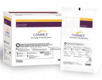 Surgical Glove GAMMEX® Non-Latex PI Textured Size 7.5 Sterile Polyisoprene Standard Cuff Length Fully Textured White Chemo Tested 20688275 Case of 200