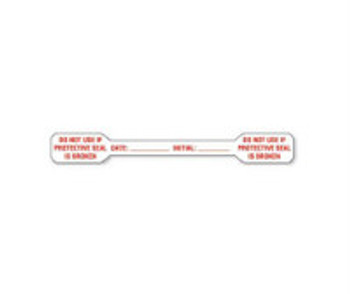 Pre-Printed Label Auxiliary Label Red Paper DO NOT USE IF PROTECTIVE SEAL IS BROKEN / DATE: _____ INITIAL: _____ Red Safety and Instructional 1/2 x 4-1/2 Inch 12708 Pack of 1