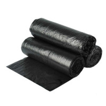 Trash Bag Colonial Bag 15 gal. Black HDPE 8 Mic. 24 x 33 Inch X-Seal Bottom Coreless Roll HCR33MB Case of 20