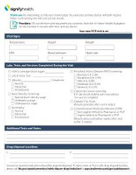 Check List Form Signigyhealth PCP Screening 8 X11 Inch PROVIDERCHKLIST Case of 12