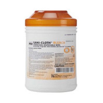 Sani-Cloth® Bleach Surface Disinfectant Cleaner Premoistened Germicidal Manual Pull Wipe 75 Count Canister Chlorine Scent NonSterile P54072 Container/1