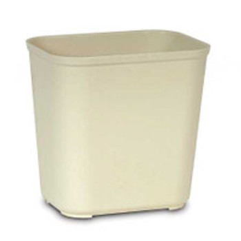 Fire-Resistant Trash Can 28 Quart Beige Thermoset Polyester Open Top FG254300BEIG Pack of 1