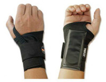 ProFlex 4000 Wrist Support Single Strap, 7'' ~ 8'' Wrist Circumference, Right Hand, Black Large, Pack of 1