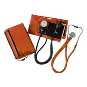 Reusable Aneroid / Stethoscope Set MatchMates Dual Head Sprague Stethoscope Palm Aneroid 01-360-051 Pack of 1