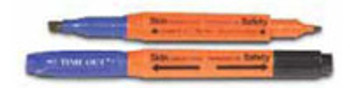 Skin Marker / Medical Utility Marker Time Out® 4-in-1 Gentian Violet-Free / Permanent Black Ink Triangular Barrel Dual Tip, Regular / Chiseled Tip Sterile 1041 Case of 100