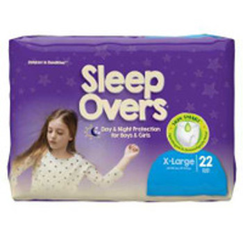 Unisex Youth Absorbent Underwear Cuties® Sleep Overs® Pull On with Tear Away Seams X-Large Disposable Heavy Absorbency SLP05303 Case of 88