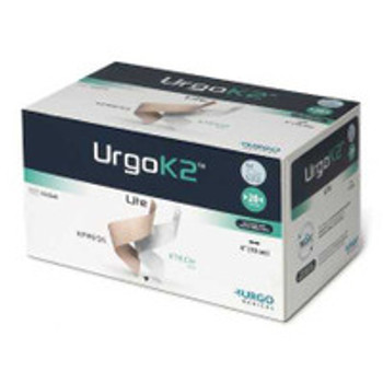 2 Layer Compression Bandage System URGOK2 Lite 4 x 9-3/4 x 12-1/2 Inch Self-Adherent Closure Tan / White / Pink NonSterile Large 20 mmHg 553246 Pack of 1