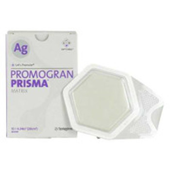 3M Promogran Prisma Matrix Wound Dressing  Size 4.3 Square, White, Hexagon, Sterile  10 per Box  Case of 4 Boxes