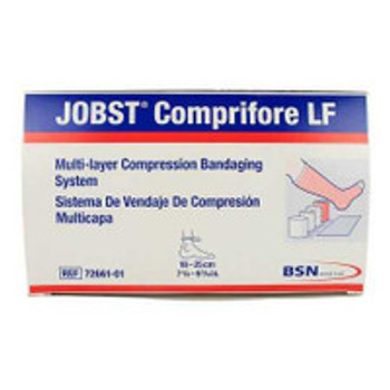 4 Layer Compression Bandage System JOBST® Comprifore® LF 7 to 10 Inch No Closure Tan / White NonSterile 40 mmHg 7266101 Kit/1
