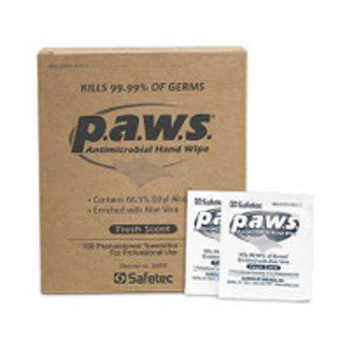 Hand Sanitizing Wipe P.A.W.S.® 100 Count Ethyl Alcohol Wipe Individual Packet 34400 Box of 100
