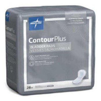 Bladder Control Pad Contour Plus Ultimate 8 x 17 Inch Heavy Absorbency Superabsorbant Core One Size  BCPE03 Case of 168