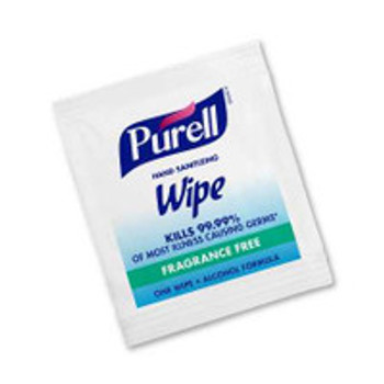 Hand Sanitizing Wipe Purell  100 Count Ethyl Alcohol Wipe Individual Packet 9022-10 Case of 10