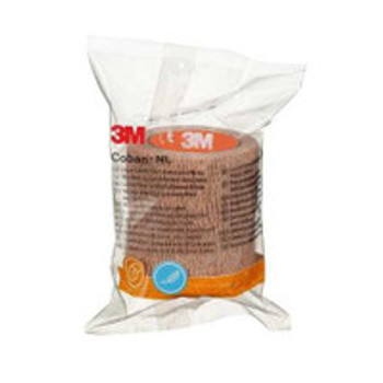 Cohesive Bandage 3M Coban NL 2 Inch x 2 Yard Self-Adherent Closure Tan NonSterile Standard Compression 2082-1X Case of 36
