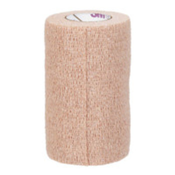 Cohesive Bandage 3M Coban LF 4 Inch x 6-1/2 Yard Standard Compression Self-adherent Closure Tan NonSterile 2084L Pack of 1