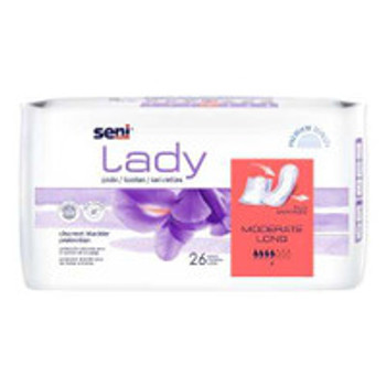 Bladder Control Pad Seni® Lady Moderate 11 Inch Length Moderate Absorbency Superabsorbant Core One Size  S-4P26-PS1 Case of 156