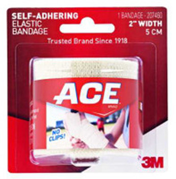 Elastic Bandage 3M ACE 3 Inch Width Self-Adherent Closure Tan NonSterile Standard Compression 207460 Box of 3