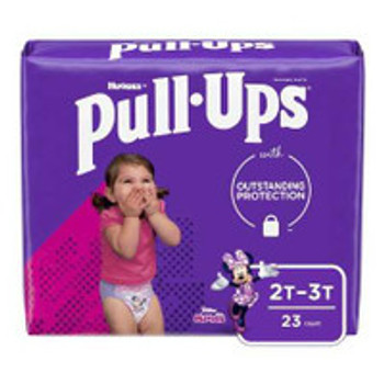 Female Toddler Training Pants Pull-Ups® Learning Designs® for Girls Pull On Size 2T to 3T Disposable Moderate Absorbency 51335 Case of 92