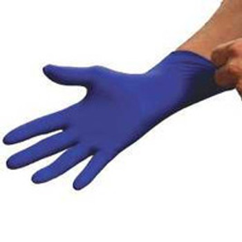 Exam Glove MICROFLEX® Cobalt® Medium NonSterile Nitrile Standard Cuff Length Fully Textured Blue Not Rated N192 Case of 1000