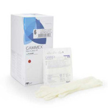 Surgical Glove GAMMEX® Non-Latex PI Size 6 Sterile Polyisoprene Standard Cuff Length Micro-Textured White Chemo Tested 20685760 Case of 200