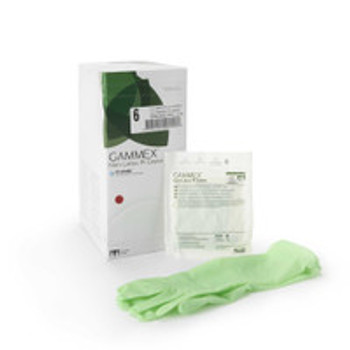Surgical Glove GAMMEX® Non-Latex PI Green Size 6 Sterile Polyisoprene Standard Cuff Length Micro-Textured Light Green Chemo Tested 20685260 Case of 200