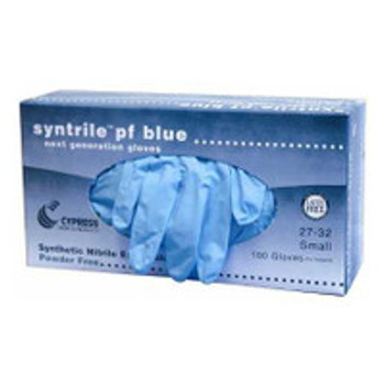 Exam Glove Syntrile® pf X-Large NonSterile Nitrile Standard Cuff Length Fully Textured Blue Not Rated 27-38 Box of 100