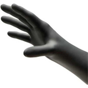 Exam Glove NitriDerm® Ultra Black Large NonSterile Nitrile Standard Cuff Length Textured Fingertips Black Chemo Tested / Fentanyl Tested 187300 Box of 100