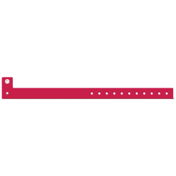 3308C Medical ID Solutions. Wristband, Adult/ Pediatric, L Shape Tri-Laminate, Custom Printed, Cranberry, 500/bx (bx)
