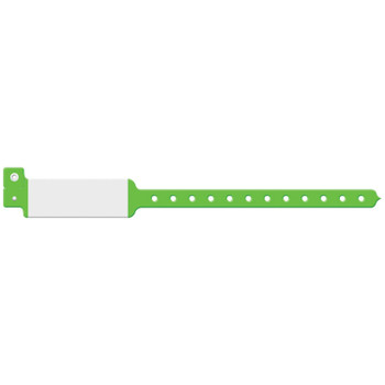 130C Medical ID Solutions. Wristband, Adult/ Pediatric, Imprinter Vinyl, Custom Printed, Neon Lime Green, 500/bx (bx)