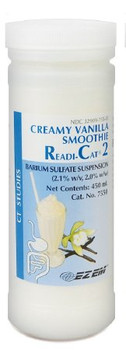 Bracco Diagnostics;   Smoothie Readi-CatÂ® 2 CT Oral Contrast Agent Barium Sulfate 2.1% Oral Suspension Bottle Vanilla Flavor 450 mL BARIUM, SMOOTHIE VANILLA RC2 450ML (24/CS)