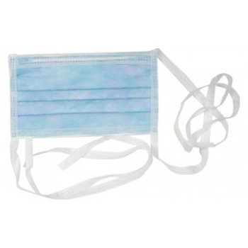 Cardinal Health #AT74535 - Secure-Gard Multi-Color Fluid-Resistant Surgical Face Mask with Fog-Free Foam and Vertical Ties, 300 Each / 6 box / Case