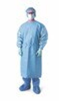 Medline p/n NON27457 Gowns, Procedure: Premium Breathable Film Chemo-Tested Procedure Gowns with Knit Cuffs, Blue, Size L, 30/case