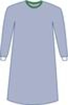 Medline Eclipse Non-Reinforced Surgical Gowns, AAMI Level 2, Sterile, Disposable, Large (43", 109 cm), 30/CS