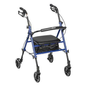 4 Wheel Rollator drive Blue Adjustable Height Aluminum RTL10261BL Each/1